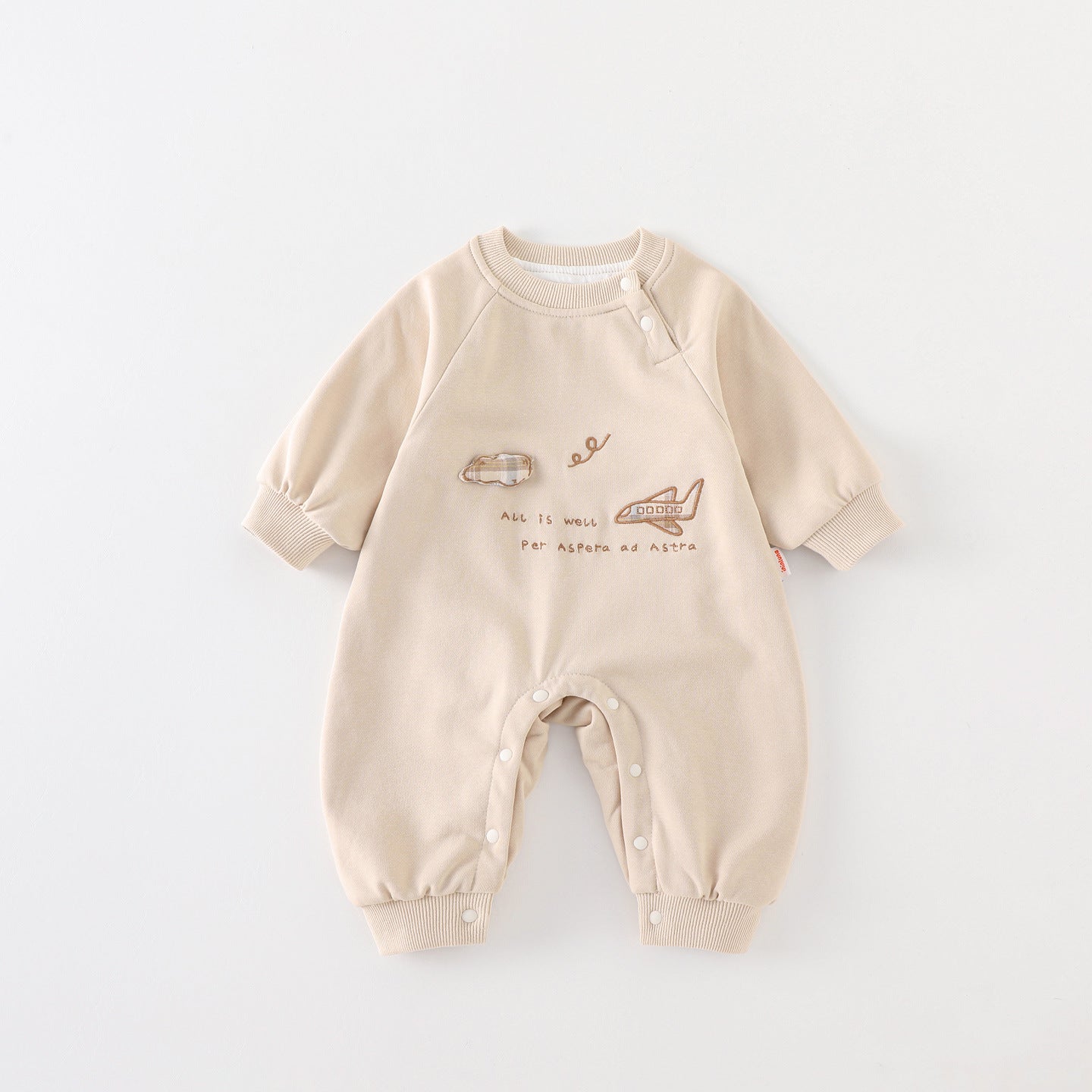 Baby Long Sleeve Onesie Newborn Autumn Seamless Home Wear Autumn Sleepwear Girl Autumn Outing Crawling Suit