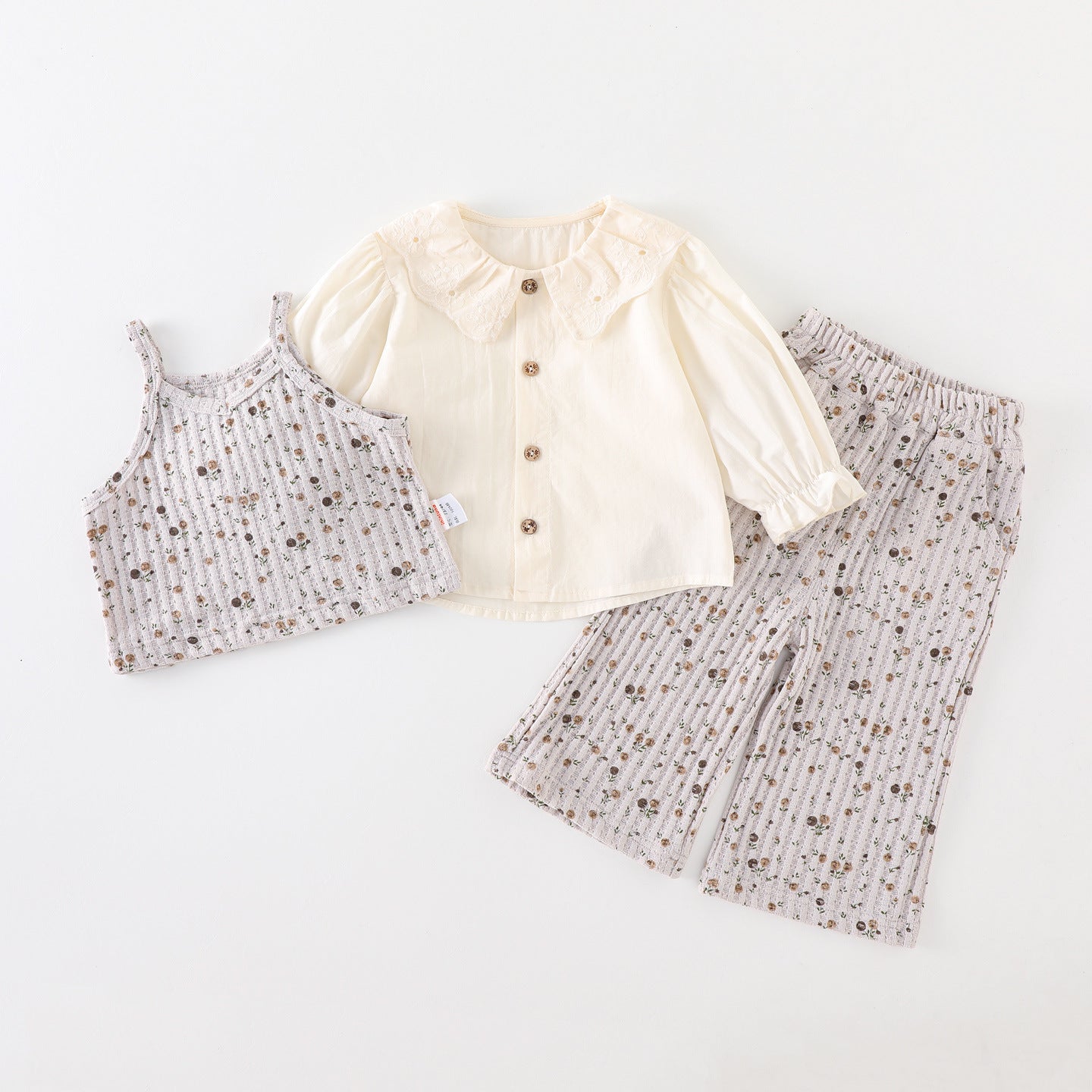 Girls' Autumn New Fashion Long Sleeve Base Layer Top Letter Print Hoodie, Stylish Vest, 3-Piece Set