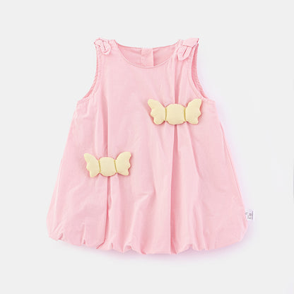 Candy Color Bubble Dress for Girls Summer New Style Sleeveless Vest Dress Children's Princess Dress